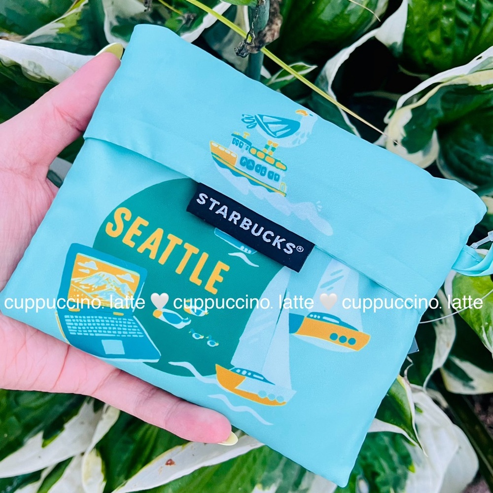 💚NWT✨Starbucks 2024 ‘Seattle’ Discovery Series Graphic Reusable Travel Tote Bag